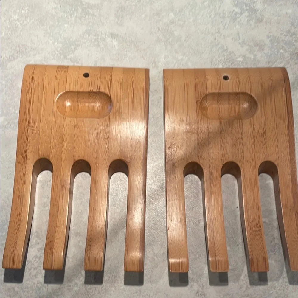 Natural Bamboo Salad Hands